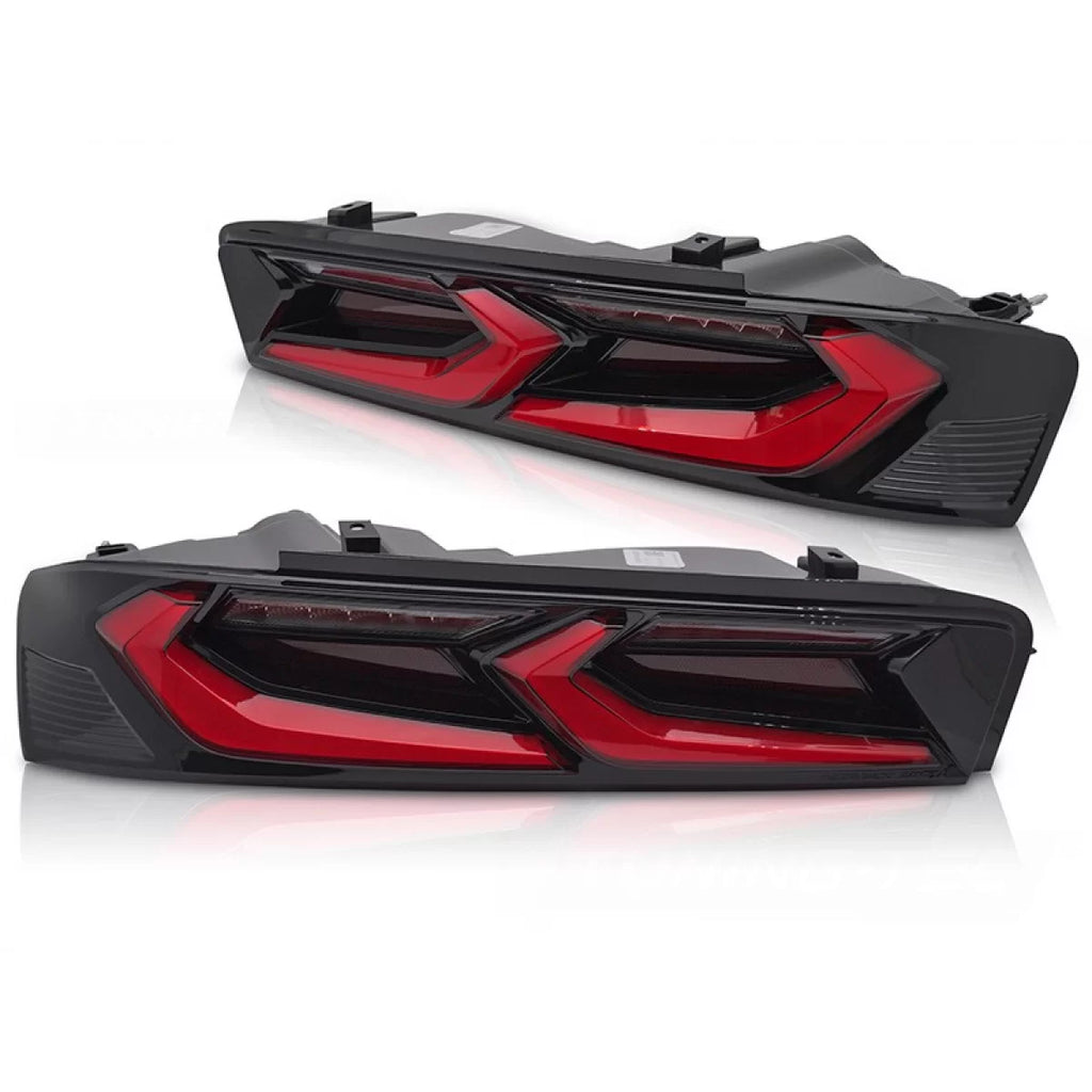 Set fanali posteriori LED per Chevrolet Camaro 2016-2018, con dinamico Indicatore di direzione, nero-rosso base