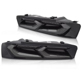 Set fanali posteriori LED per Chevrolet Camaro 2016-2018, con dinamico Indicatore di direzione, nero fumé base, sinistro
