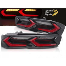 Carica l'immagine nel visualizzatore di Gallery, Set fanali posteriori LED per Chevrolet Camaro 2019-2023, con dinamico Indicatore di direzione, nero-rosso base