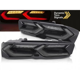 Set fanali posteriori LED per Chevrolet Camaro 2019-2023, con dinamico Indicatore di direzione, nero fumé base, sinistro