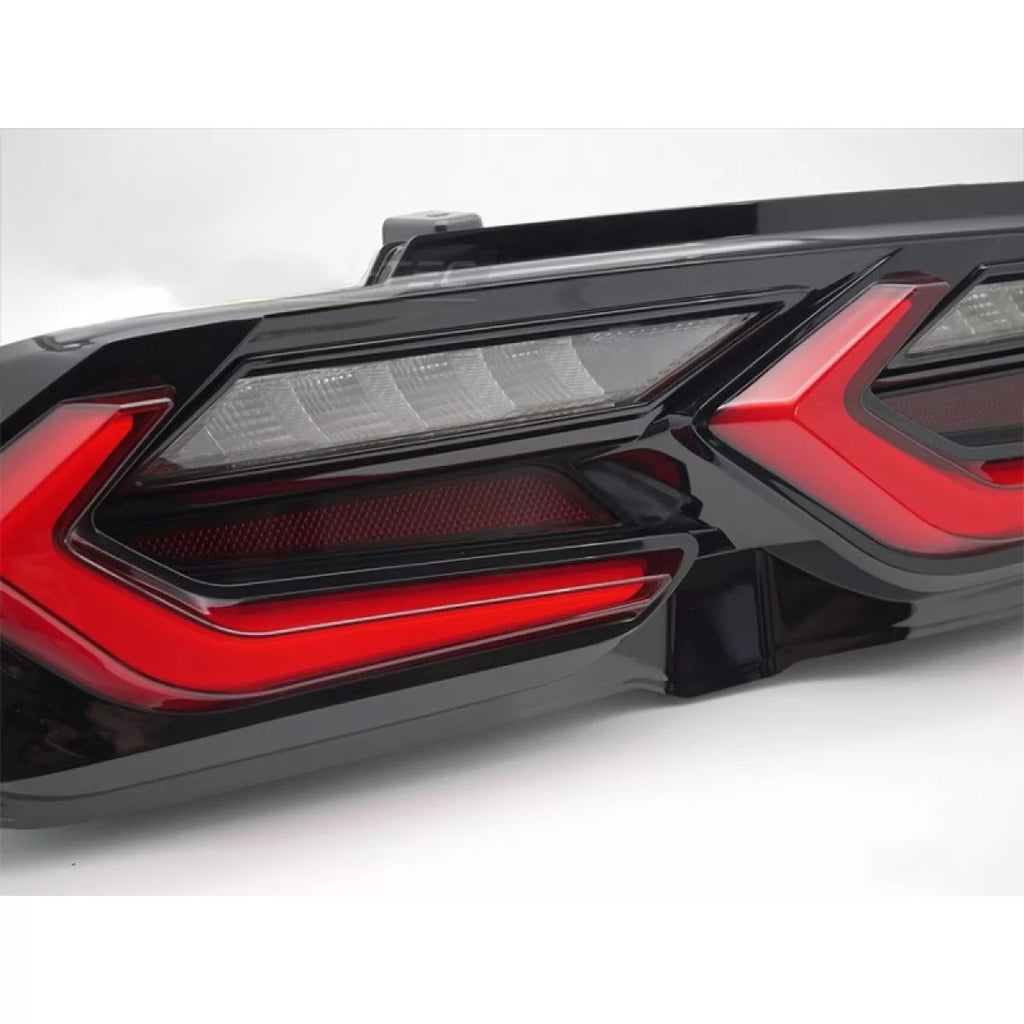 Set fanali posteriori LED per Chevrolet Camaro 2019-2023, con dinamico Indicatore di direzione, nero-rosso base