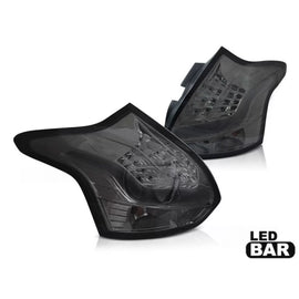 Set fanali posteriori LED per Ford Focus hatchback 2011-2014 con completamente fumé base, sinistro e destro tuning