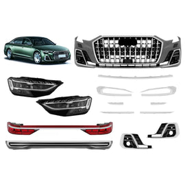 Kit carrozzeria tuning per Audi A8 D5 2017-2022 conversione a D5PA Horch dal 2023 con cromato elementi