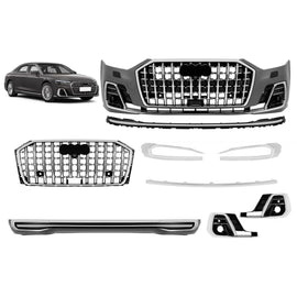 Kit carrozzeria tuning per Audi A8 D5 2017-2022 – conversione a D5PA Horch (dal 2023) con cromato elementi – No faro