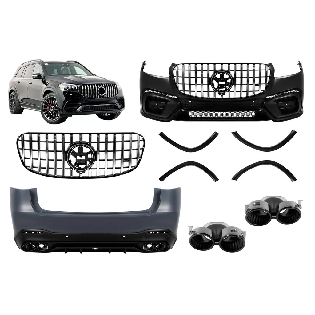 Kit carrozzeria tuning A design Line per Mercedes GLS X167 2020-2023, dal 2024, con nero elementi
