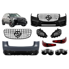 Kit carrozzeria tuning A design Line per Mercedes GLS X167 2020-2023, dal 2024, con nero elementi, con fari anteriori
