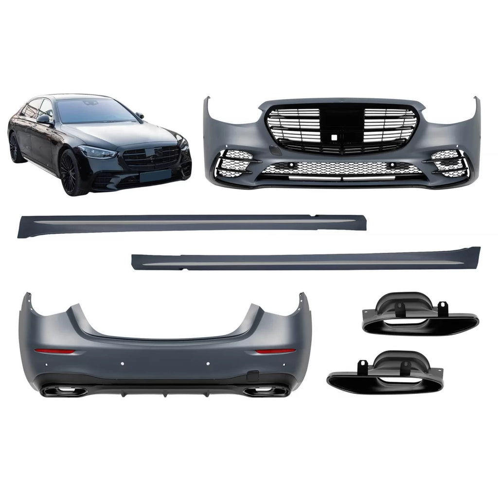 Kit carrozzeria tuning tipo 450 Shadow per Mercedes Classe S W223 dal 2020 con Minigonne