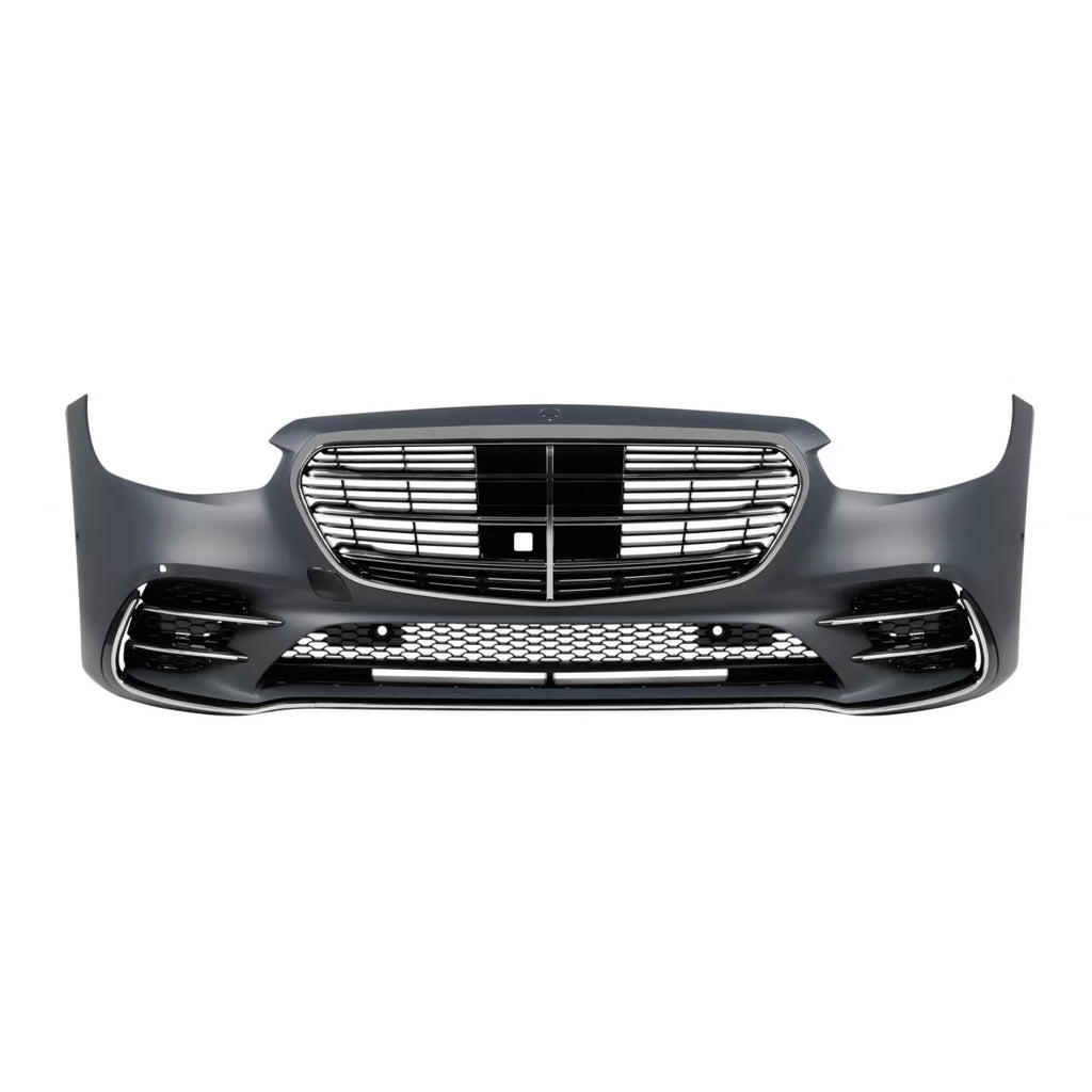 Kit carrozzeria tuning tipo 450 argento per Mercedes Classe S W223 dal 2020 con Minigonne