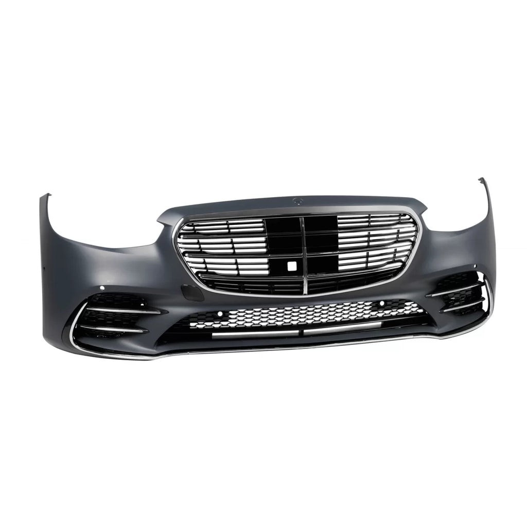 Kit carrozzeria tuning tipo 450 argento per Mercedes Classe S W223 dal 2020 con Minigonne