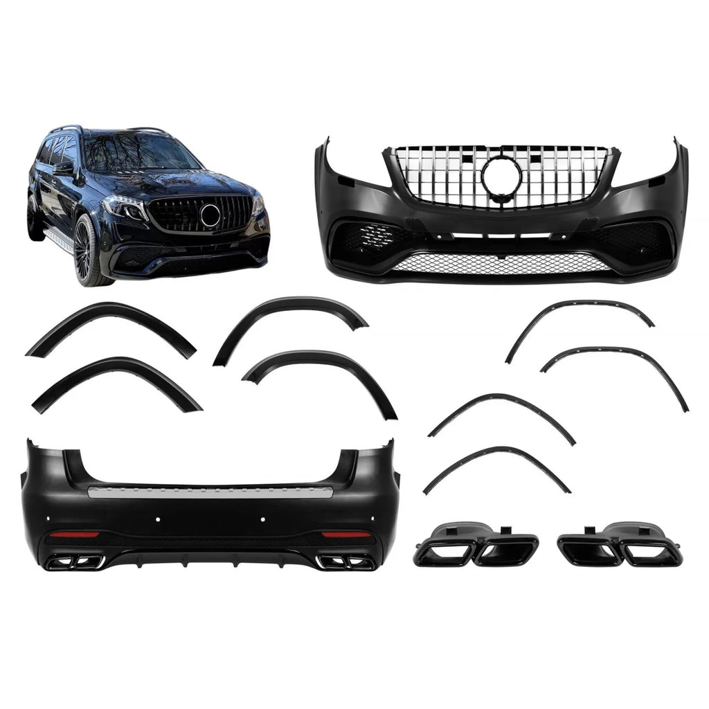Kit carrozzeria tuning tipo 63 per Mercedes GL X166 2012-2015 conversione a GLS X166 2015-2018