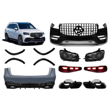 Carica l'immagine nel visualizzatore di Gallery, Kit carrozzeria tuning tipo 63 per Mercedes GLS X167 2020-2023 con fari anteriori e fanali posteriori