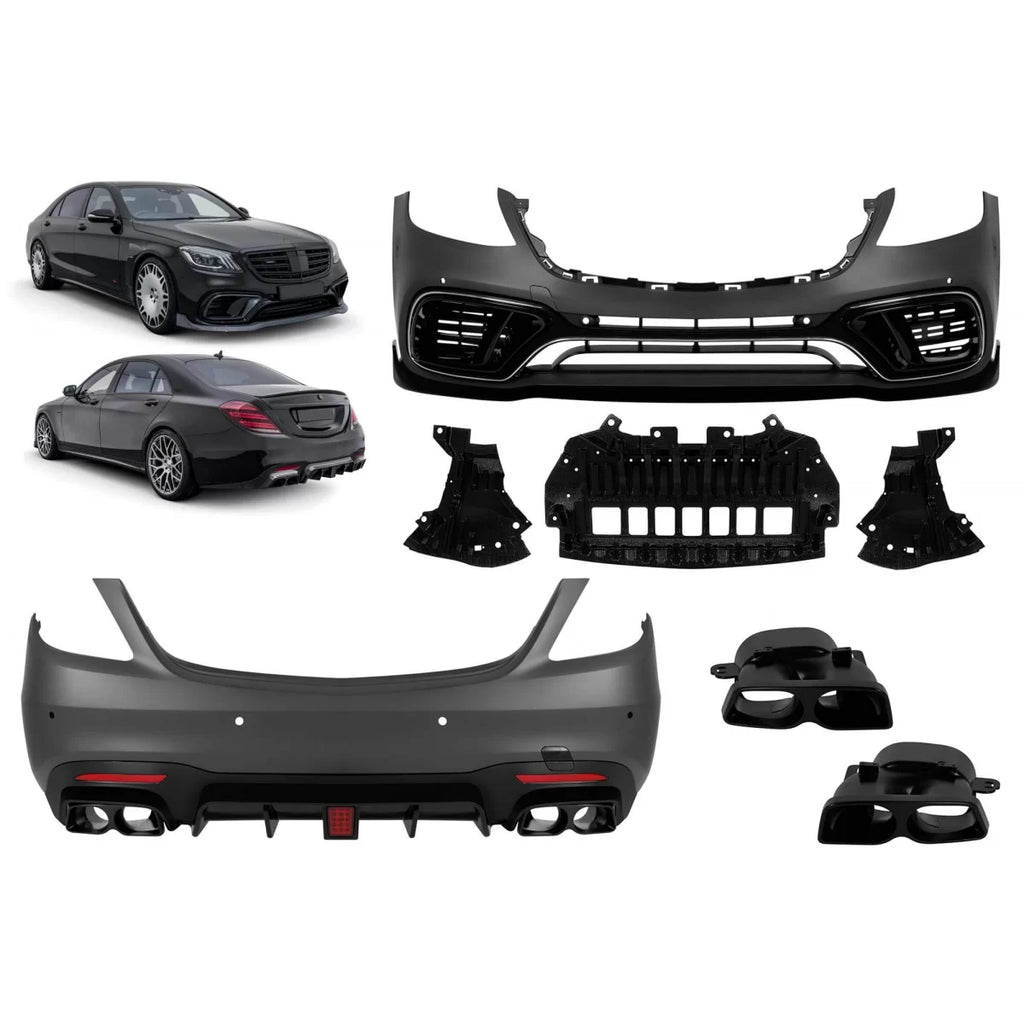 Kit carrozzeria tuning tipo B design per Mercedes Classe S W222 2017-2020, senza Minigonne
