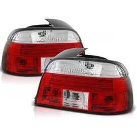 Set fanali posteriori per BMW E39 09.1995-08.2000 berlina con rosso e bianco base, sinistro e destro tuning