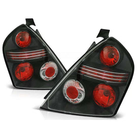 Set fanali posteriori per Fiat STILO 10.2001-2007 3 porte con nero base, sinistro e destro tuning