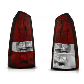 Set fanali posteriori per Ford FOCUS 1 10.1998-10.2004 station wagon con rosso e bianco base, sinistro e destro tuning
