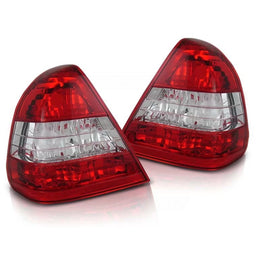 Set fanali posteriori per Mercedes W202 Classe C 06.1993-06.2000 berlina con rosso e bianco base, sinistro e destro