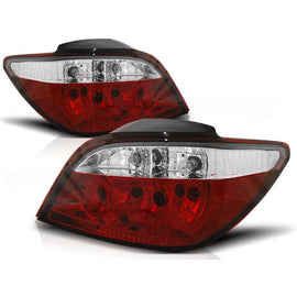 Set fanali posteriori per Peugeot 307 04.2001-2007 3/5 porte con rosso e bianco base, sinistro e destro tuning