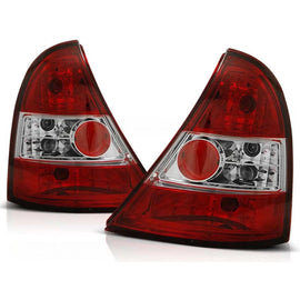 Set fanali posteriori per Renault CLIO 3 09.2005-04.2009 3/5 porte con rosso e bianco base, sinistro e destro tuning