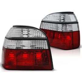 Set fanali posteriori per Volkswagen GOLF 3 09.1991-08.1997 hatchback, cabriolet con rosso e bianco base, sinistro