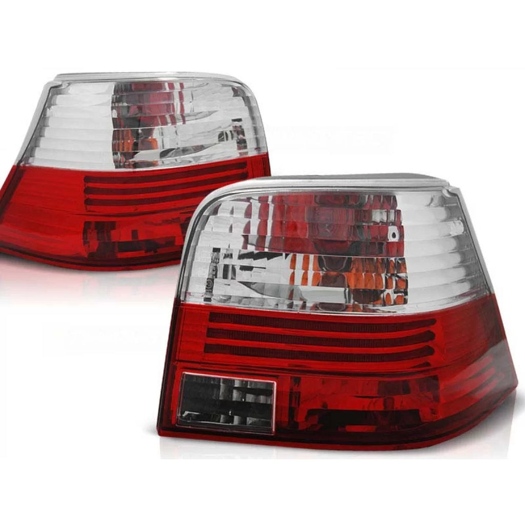 Set fanali posteriori per Volkswagen GOLF 4 09.1997-09.2003 hatchback con rosso e bianco base, sinistro e destro tuning