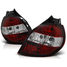Fanali posteriori per Renault CLIO 3 09.2005-04.2009 3/5 porte con rosso e bianco base, sinistro e destro tuning