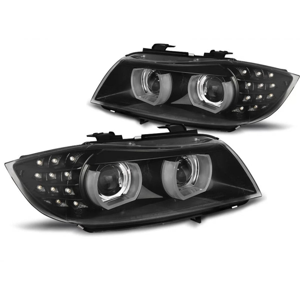 Xenon kit fari anteriori per BMW Serie 3 E90, E91 2009-2011 con nero base, sinistro e destro per modelli senza AFS