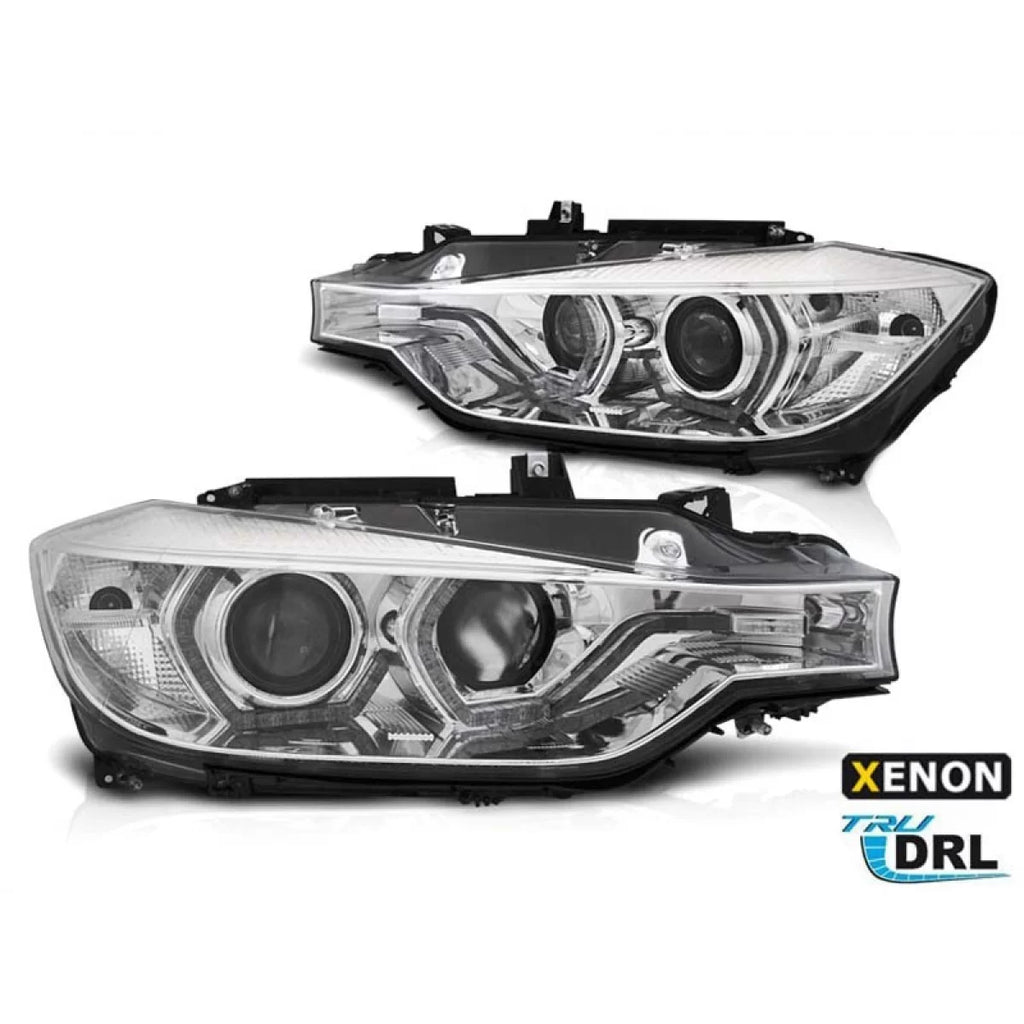 Xenon kit fari anteriori per BMW Serie 3 F30, F31 2011-2015 con cromato base, sinistro e destro per modelli senza AFS