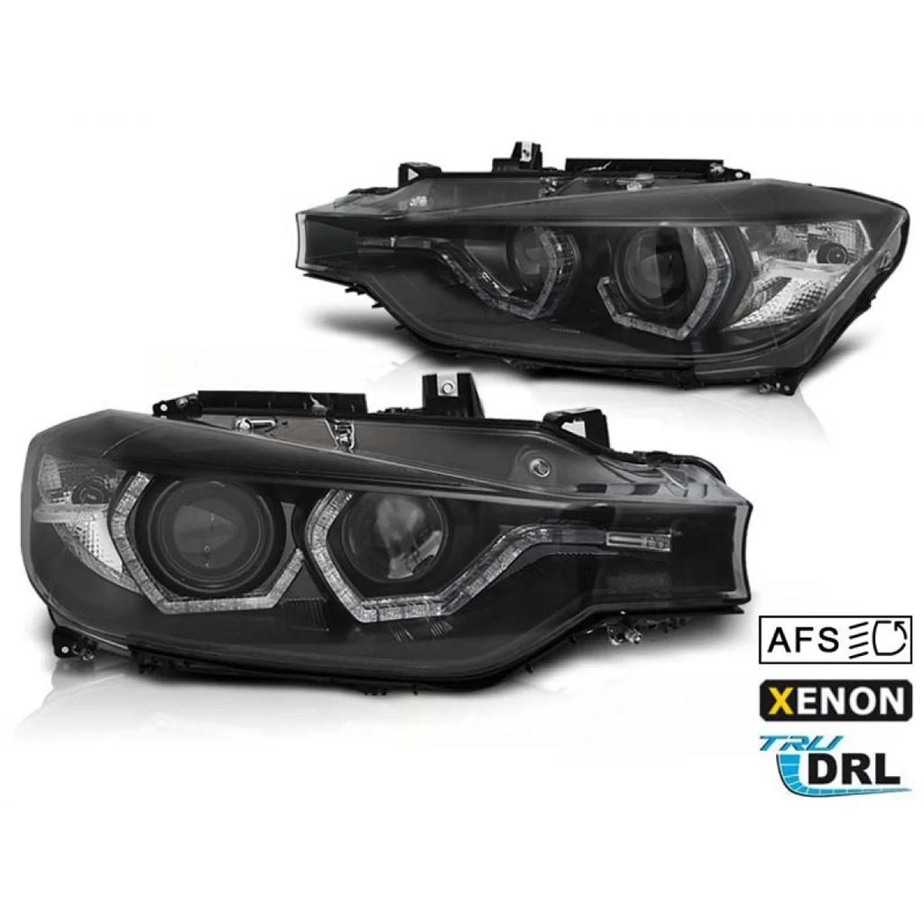 Xenon kit fari anteriori per BMW Serie 3 F30, F31 2011-2015 con nero base, sinistro e destro per modelli con AFS