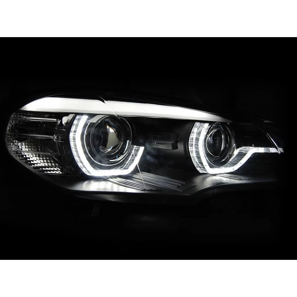 Xenon kit fari anteriori per BMW X5 E70 2007-2010 con nero base, sinistro e destro tuning