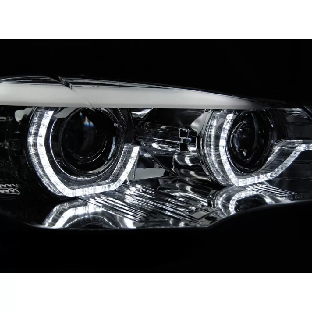 Xenon kit fari anteriori per BMW X5 E70 2007-2010 AFS con cromato base, sinistro e destro tuning