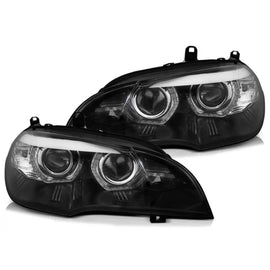 Xenon kit fari anteriori per BMW X5 E70 2007-2010 con nero base, sinistro e destro tuning