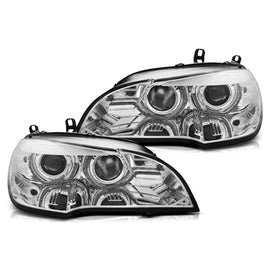 Xenon kit fari anteriori per BMW X5 E70 2007-2010 AFS con cromato base, sinistro e destro tuning