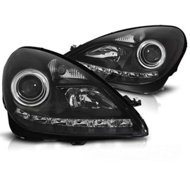 Xenon kit fari anteriori per Mercedes SLK R171 2004-2011 con nero base, sinistro e destro tuning