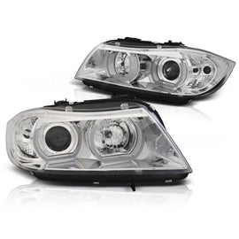 Xenon fari anteriori per BMW Serie 3 E90/E91 03.2005-08.2008 con cromato base tuning