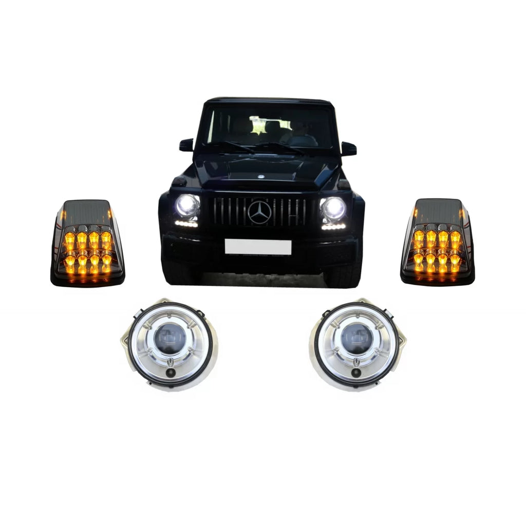 Indicatori di direzione LED per Mercedes Classe G W463 (1989-2012) con Fari anteriori cromati Bi-xenon stile