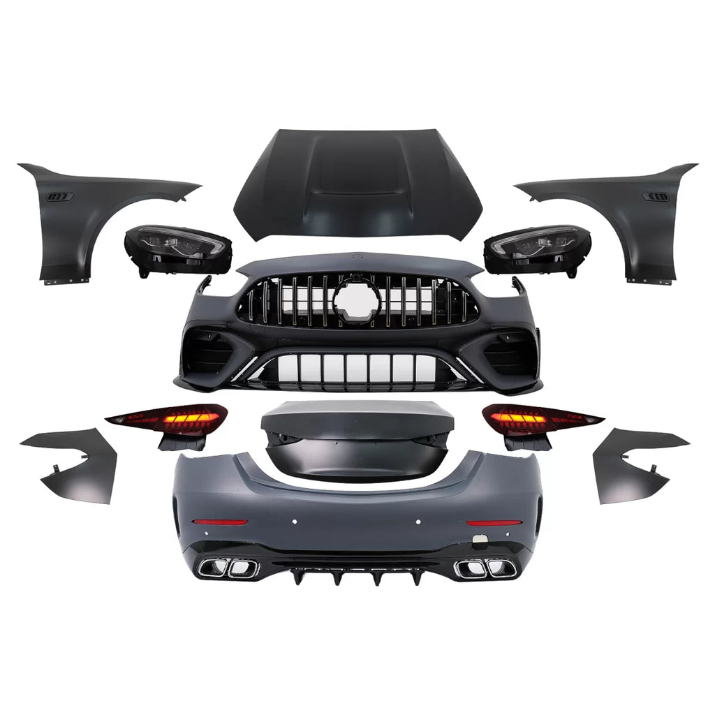Conversione Body kit per Mercedes Classe C W205 restyling (2018-2022) conversione a Classe C W206 C63 design