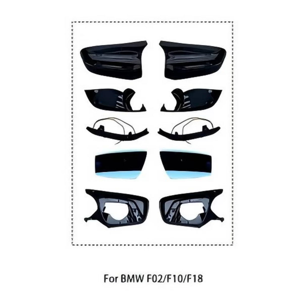 Specchi BMW F10 F11 LCI F06 F12 F13 F02 F03 F04 2014-2018 look restyling neri