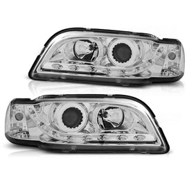 Fari anteriori compatibile con VOLVO S40/V40 02.96-04.00 luce diurna cromato