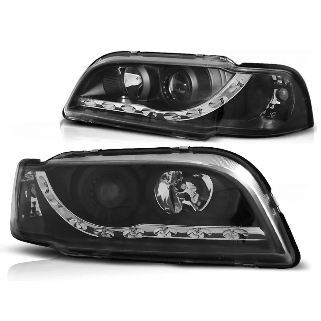 Fari anteriori compatibile con VOLVO S40/V40 02.96-04.00 luce diurna nero