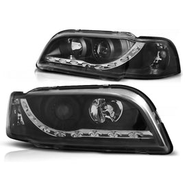 Fari anteriori compatibile con VOLVO S40/V40 02.96-04.00 luce diurna nero