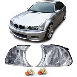 Bianco trasparente vetro freccia set compatibile Serie 3 BMW E46 Coupe cabriolet 1999-2001