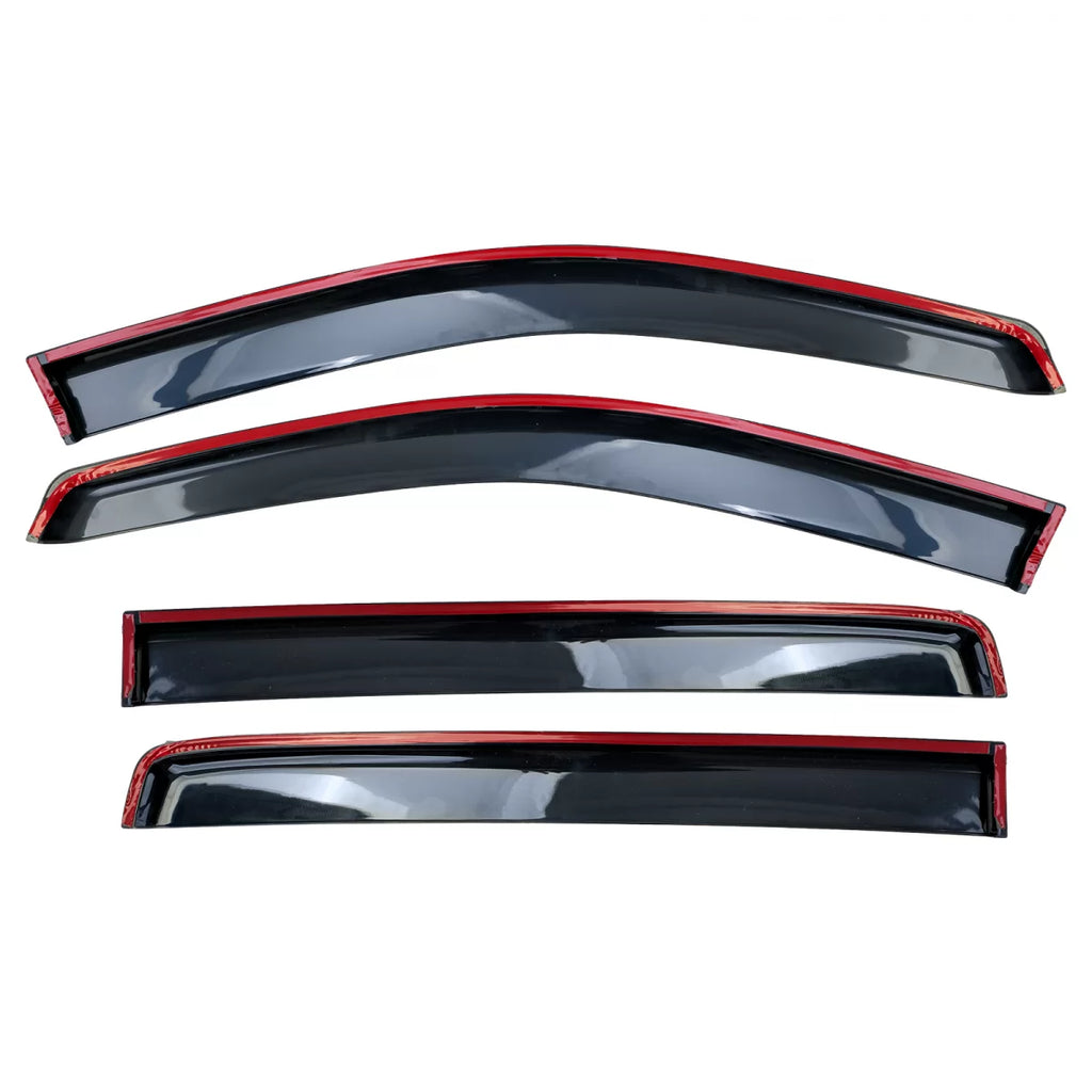 Deflettori antiturbo pioggia deflector 4-pezzo nero per Ford Ranger T6 T7 T8 2012-2022