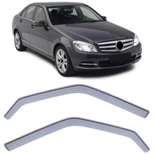 Deflettori antiturbo pioggia protezione nero fumé per Mercedes Classe C W204 S204 07-14