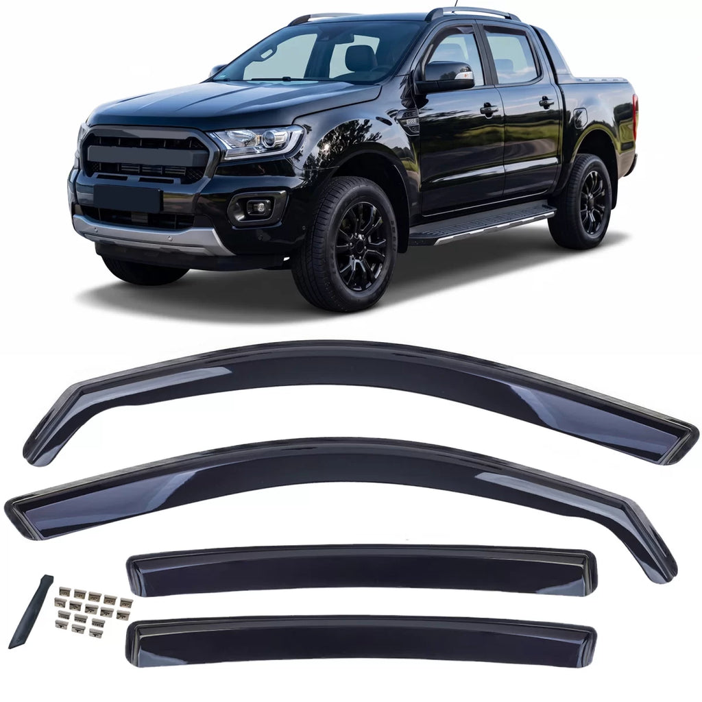Windabweiser Regenabweiser 4-teilig Schwarz per Ford Ranger T8 2019-2022
