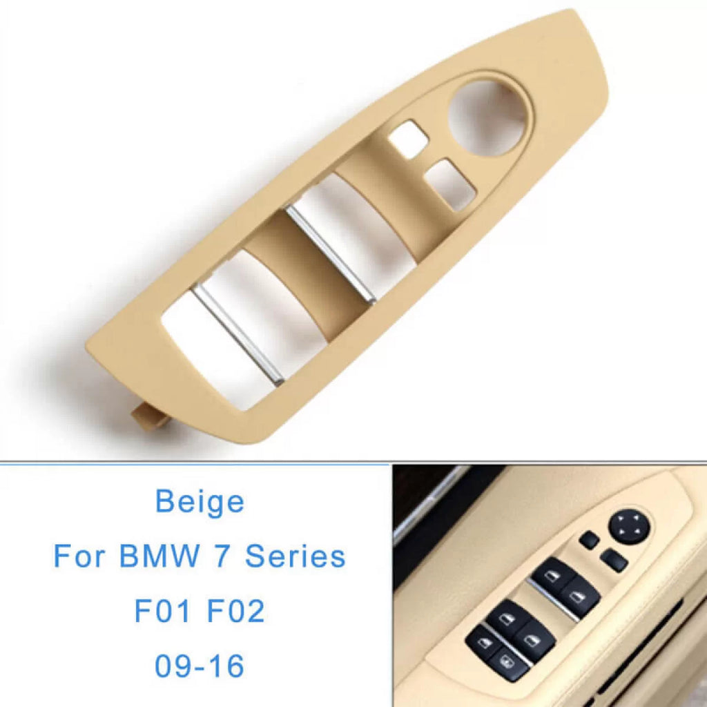 Finestrino interruttore pannello per BMW 7 F01 08-15 sinistro e destro anteriore porte beige 2 pezzi