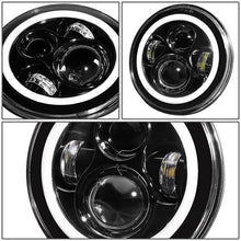 Carica l'immagine nel visualizzatore di Gallery, Fari LED 7 Pollici Angel Eyes SK-Import Neri Jeep Wrangler e Mazda MX-5 NA - foto 2