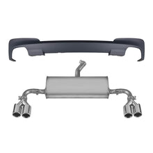 Carica l'immagine nel visualizzatore di Gallery, Diffusore stile X3M con cromato terminali per posteriore M Technik paraurti on BMW X3 F25 2014-2017 -oo--oo-