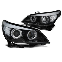 Carica l'immagine nel visualizzatore di Gallery, Xenon D1S fari anteriori Angel Eyes nero LED freccia compatibile BMW E60/E61 05-07