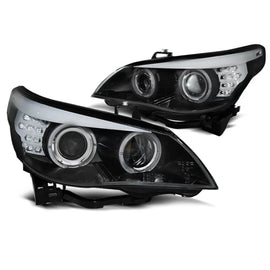 Xenon D2S fari anteriori Angel Eyes nero LED freccia compatibile BMW E60/E61 03-04