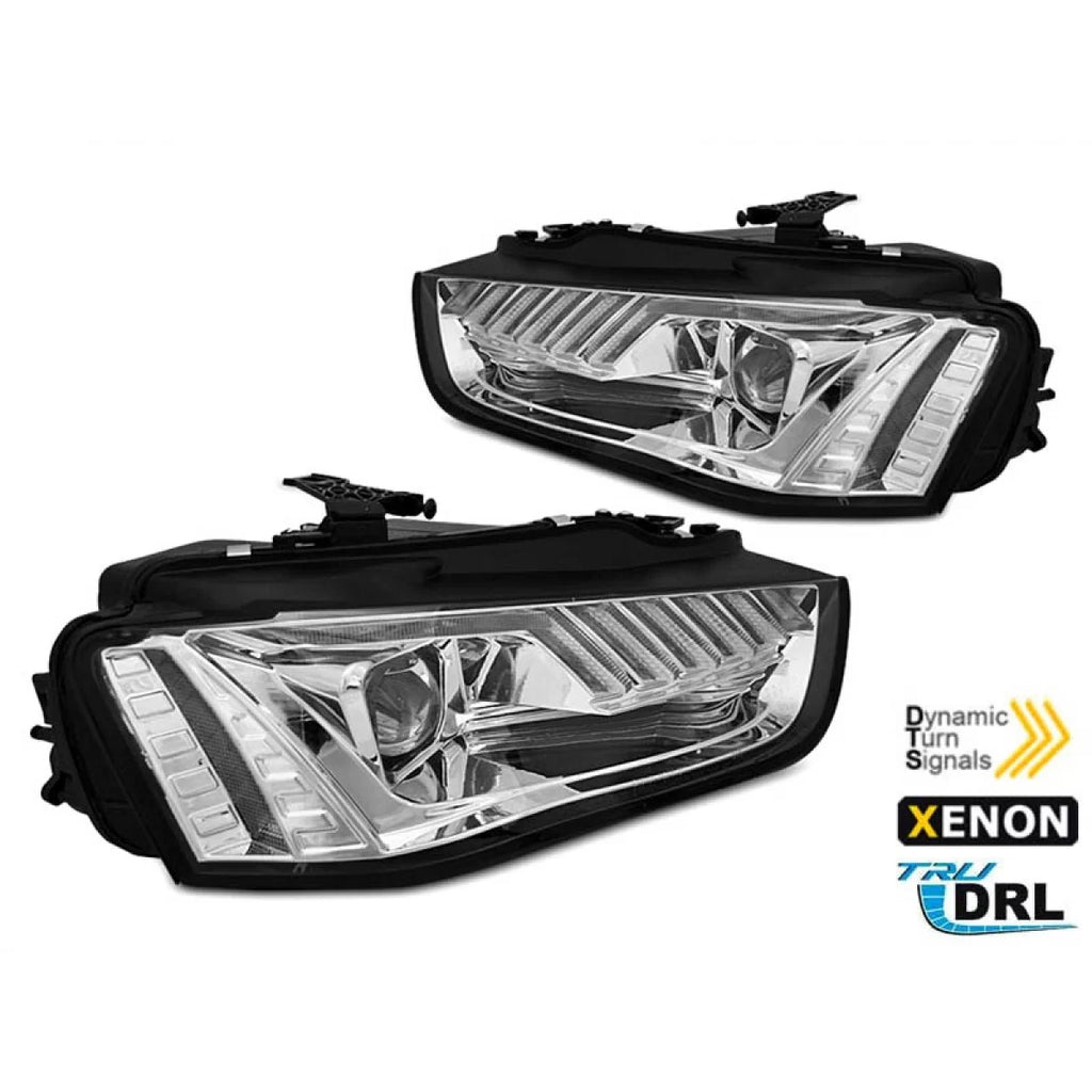 Xenon kit fari anteriori per Audi A4 B8 2012-2015 con dinamico Indicatore di direzione, cromato base, sinistro e destro